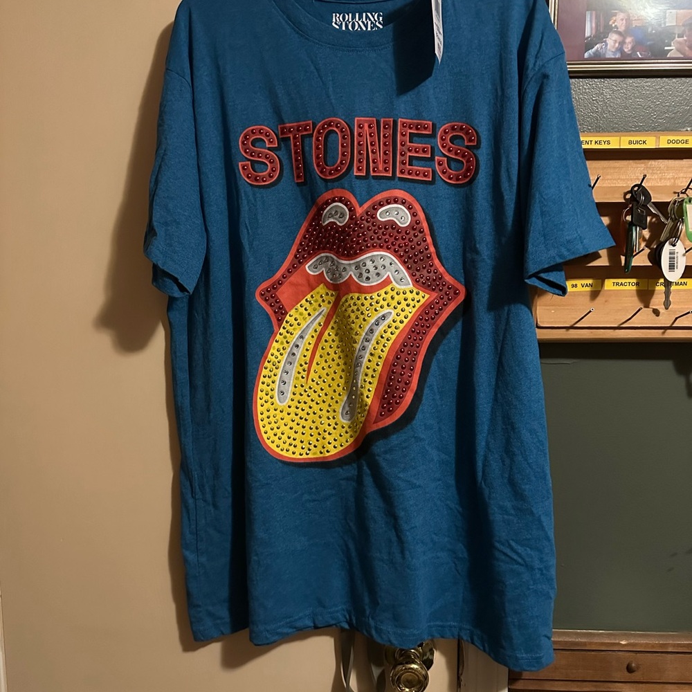 Rolling Stones Teal Graphic Tee